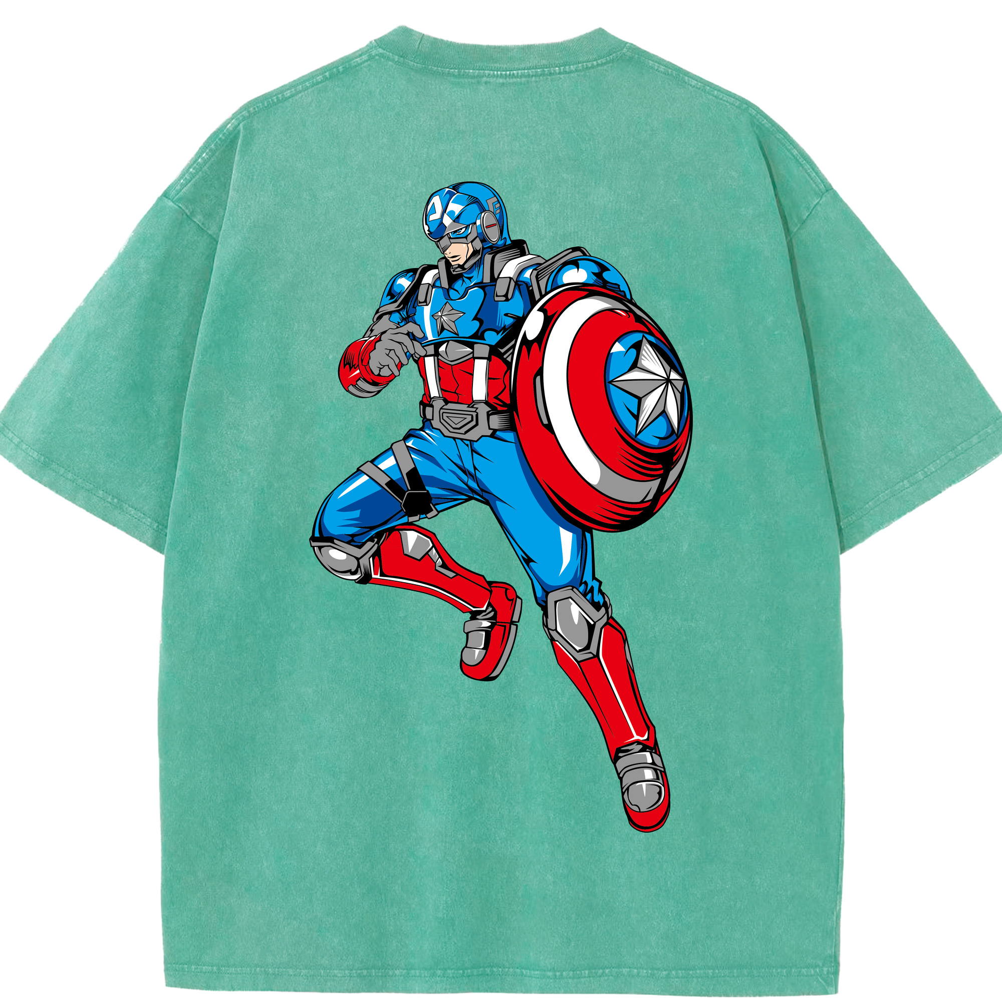 （画像用） アベンジャーズ The Avengers 綿100% ヴィンテージ風 半袖Tシャツ（背面プリント）